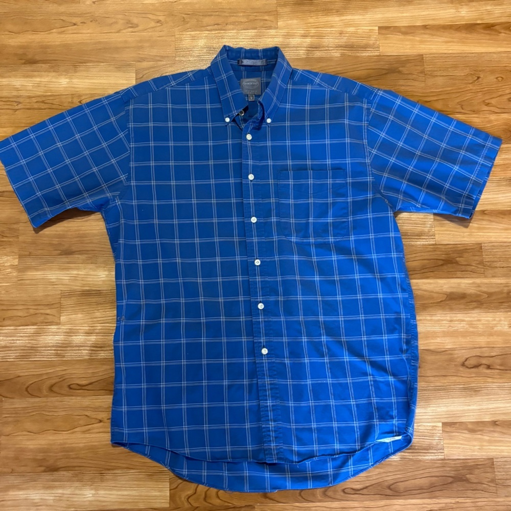 Forsyth of Canada Blue Checkered Men's‎ Shirt Large